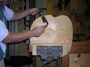 shaping seat with a drawknife